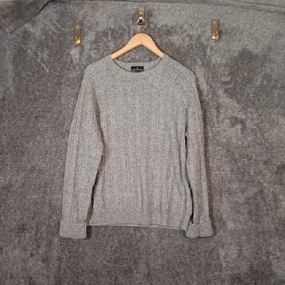 Brooks Brothers Light Gray Crewneck Sweater Wool Blend Long Sleeve Womens Large - Picture 1 of 9